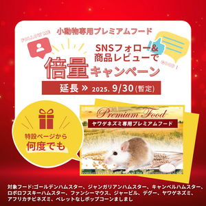 SNS倍量キャンペーン<ヤワゲネズミ専用プレミアムフード>